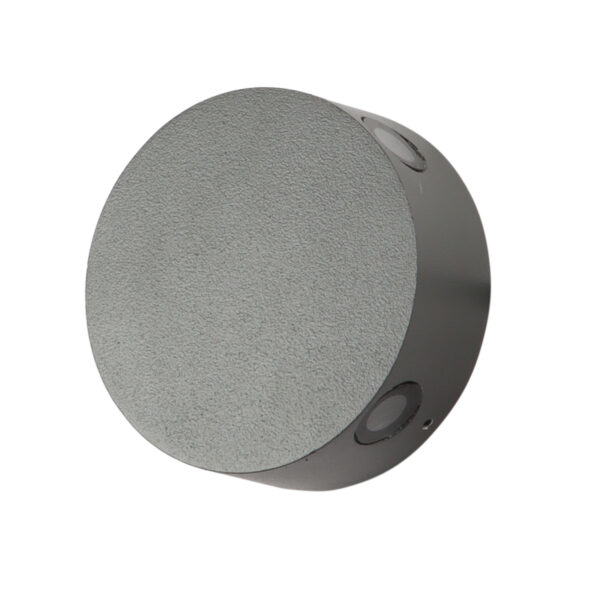 SUPERSCAPE round Exterior 12 watt (4*3)  four way LED wall light  grey finish with top branded LED  and high quality LED driver 3K WL1703