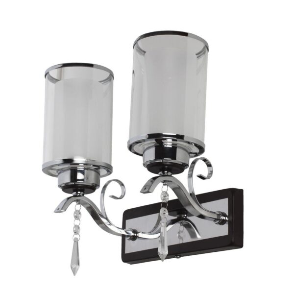 LEARC Designer Lighting Contemporary Glass Metal Wood Wall Light WL2104