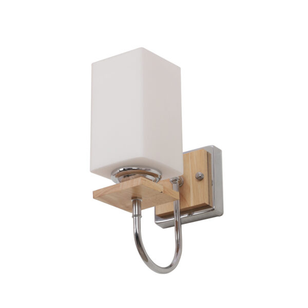 LEARC Designer Lighting Contemporary Glass Metal Wood Wall Light WL2367