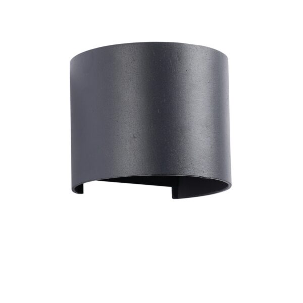 SUPERSCAPE round adjustible beam exterior Wall Light LED grey finish up down 6 watt (2*3) with Edison LED  and Philips LED driver 3K Wl2478