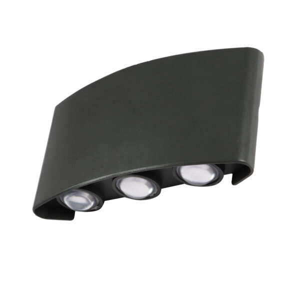 SUPERSCAPE Exterior Wall Light LED grey finish up down 6 watt (6*1) with top branded LED  and high quality LED driver warm white WL2498
