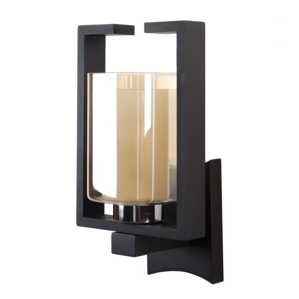 LEARC Designer Lighting Contemporary Glass Metal Wood Wall Light WL2738