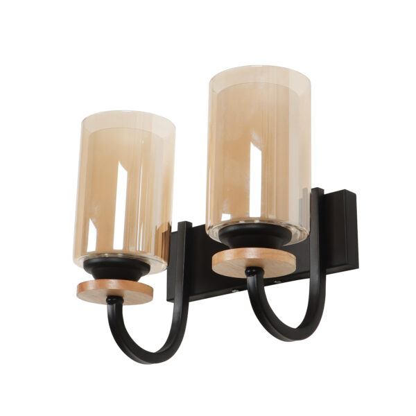 LEARC Designer Lighting Wrought Iron Rustic Finish Wall Light WL2836