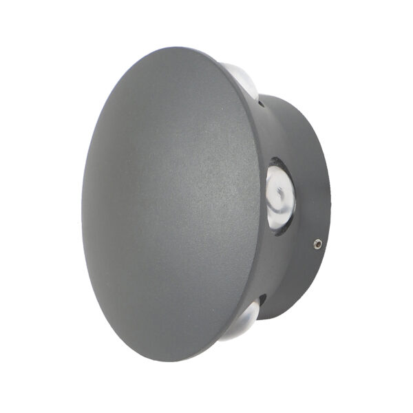 SUPERSCAPE  Exterior 6 watt (6*1) six way LED wall light grey finish with top branded LED and high quality LED driver warm white WL3135