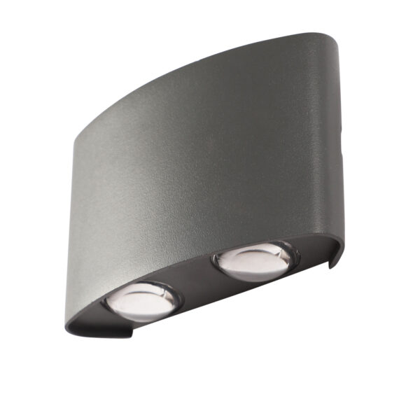 OUTDOOR WALL LIGHT GREY 2 WAY 4 LENS 4*1 WATT 3K WL3314