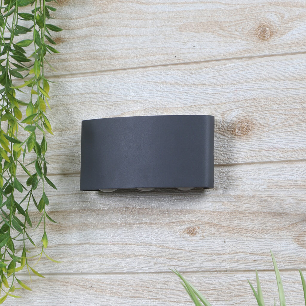 SUPERSCAPE OUTDOOR WALL LIGHT BLACK 2 WAY 6 LENS 6*1 WATT 3K