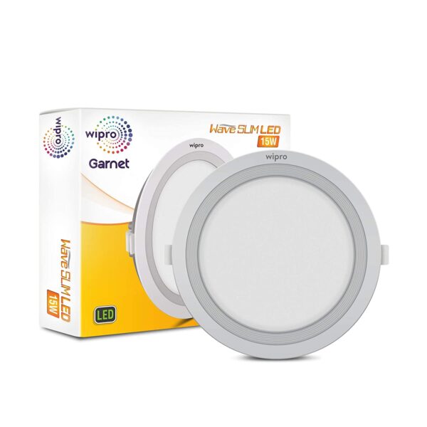 Wipro Garnet Wave Slim 15 watt Round Panel Light 3000K WP1012