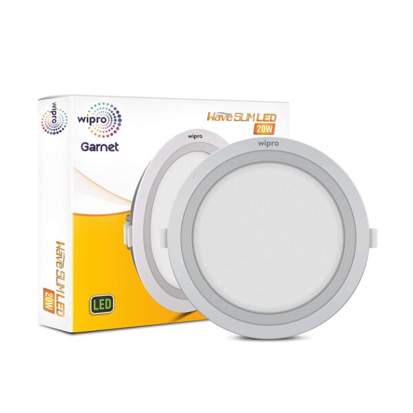 Wipro Garnet Wave Slim 20 watt Round Panel Light  3000K WP1015