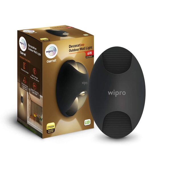 WIPRO GARNET DW30627 2 X 3 WATT UP DOWN OUTDOOR WALL LIGHT 2700K YELLOW WP1170