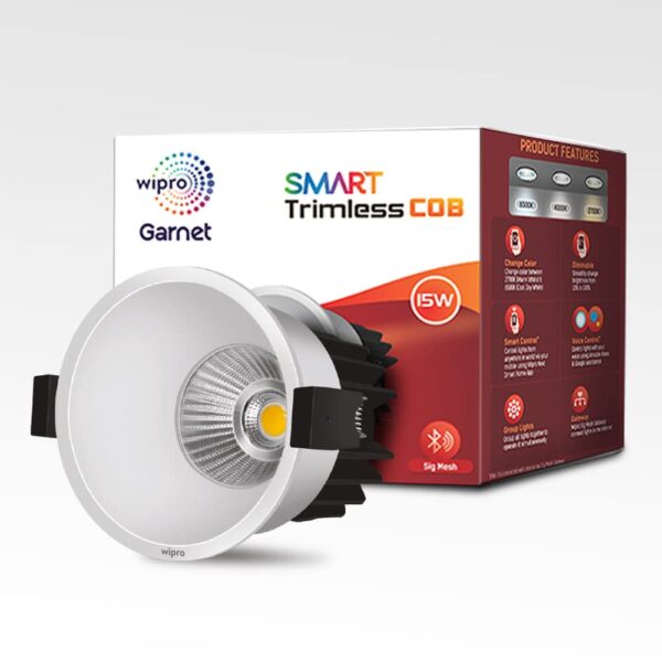 WIPRO GARNET SMART TRIMLESS COB SPOTLIGHT DS51510 15 WATT WP1258