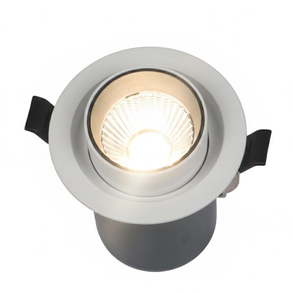 LEARC aluminium white finish 12 watt all angle rotatable, tiltable colour changing 3 in 1 LED down light TR1948-3C