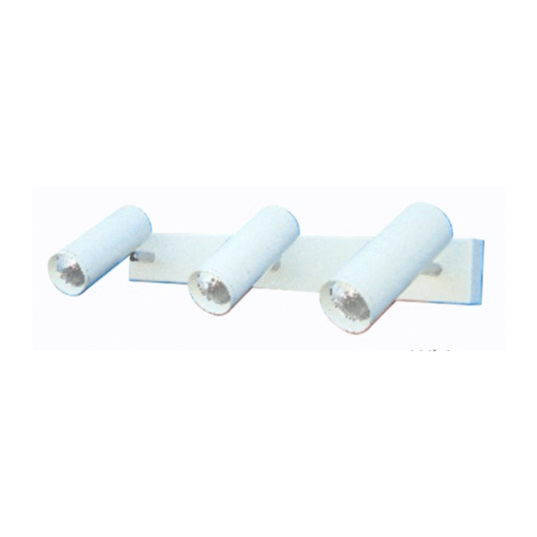 LEARC aluminium white finish tripple spot light bar 15 inch with 10 watt adjustible spot J1048