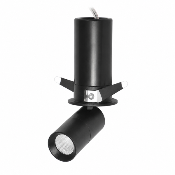 LEARC aluminium black 7 watt all angle rotatable, tiltable, dimmable and tunable LED down light TR1807-DT