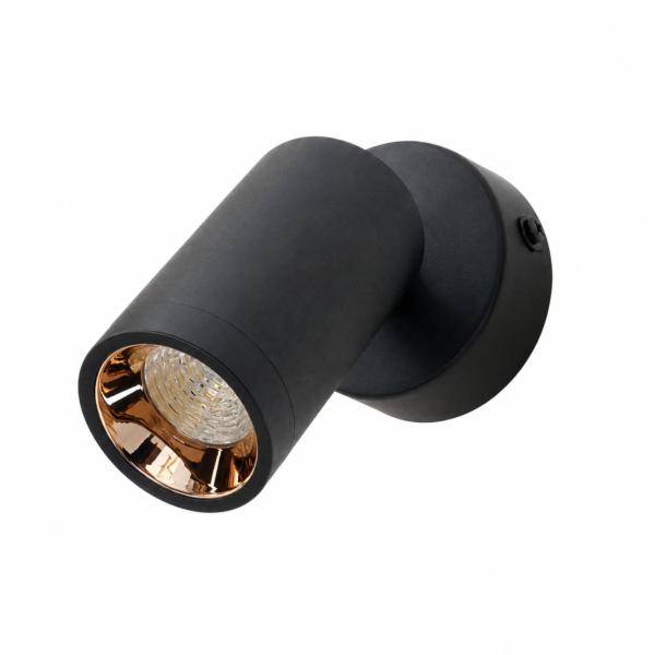 LEARC black gold finish single spot light 6 watt warm white ZH3213
