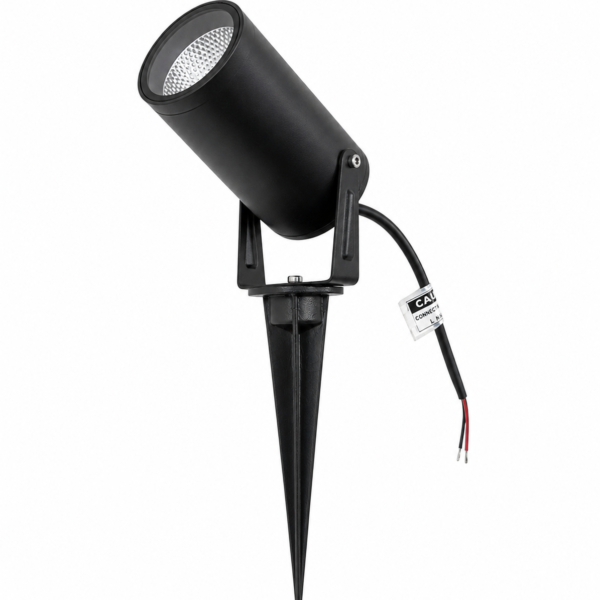 SUPERSCAPE plain cylinderical 5 watt grey finish spike light J1050