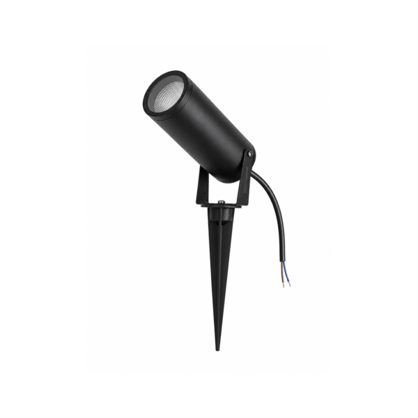 SUPERSCAPE plain cylinderical 10 watt grey finish spike light J1051