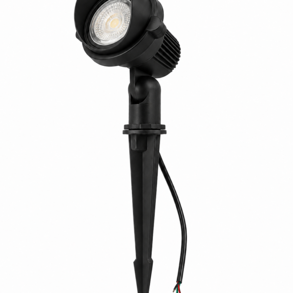 Superscape black finish heavy duty garden spike light for 4 to 10 watt GU10 LED Lamp without lamp K1471