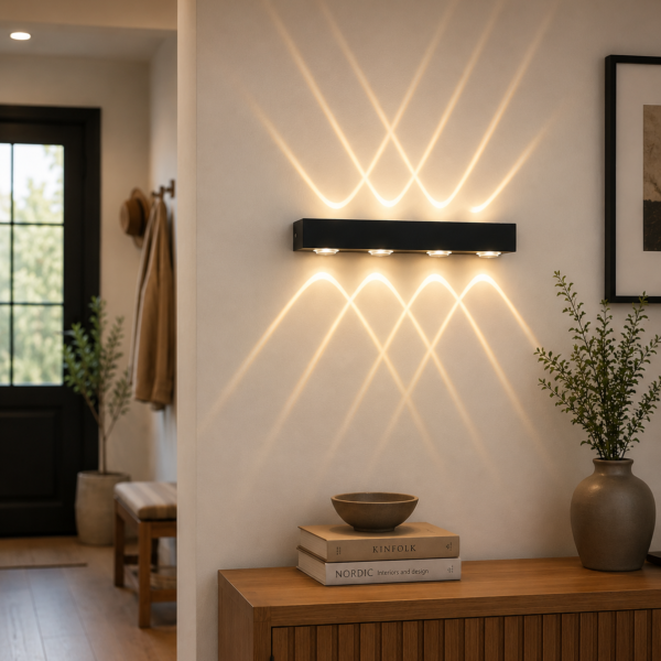 SUPERSCAPE 8 lens 8×1 watt grey finish exterior wall light LED with narrow beam for design patern WL3634